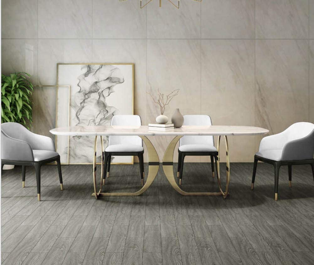 LGFSG : table salle à manger moderne en marbre avec 6 chaises confortables